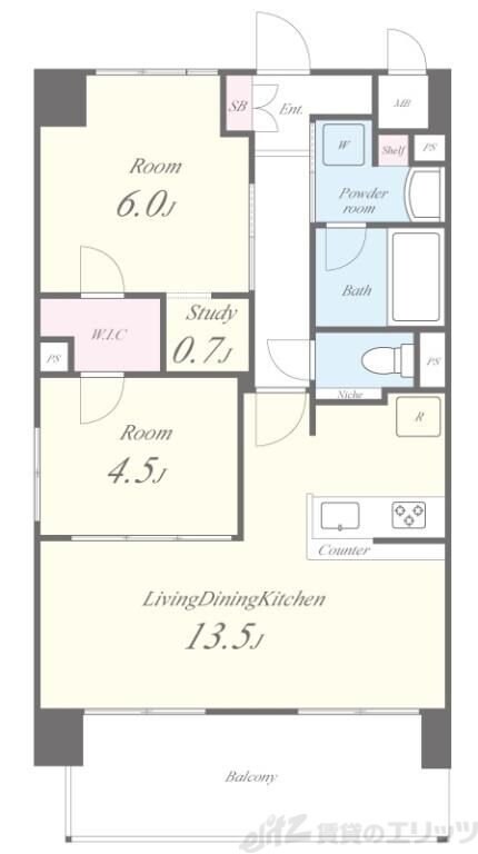 Fujiman南森町の物件間取画像