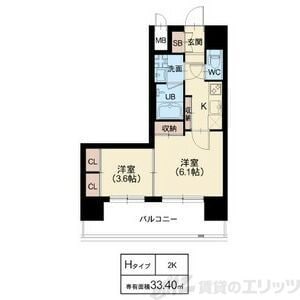 スプランディッド江坂駅前の物件間取画像