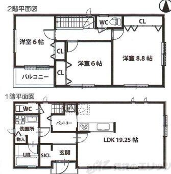 ファミリエ津之江A棟の物件間取画像