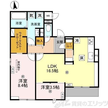 クラシスト千里丘上の物件間取画像