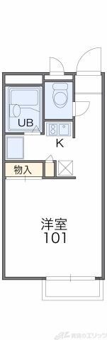 レオパレスGRUEの物件間取画像