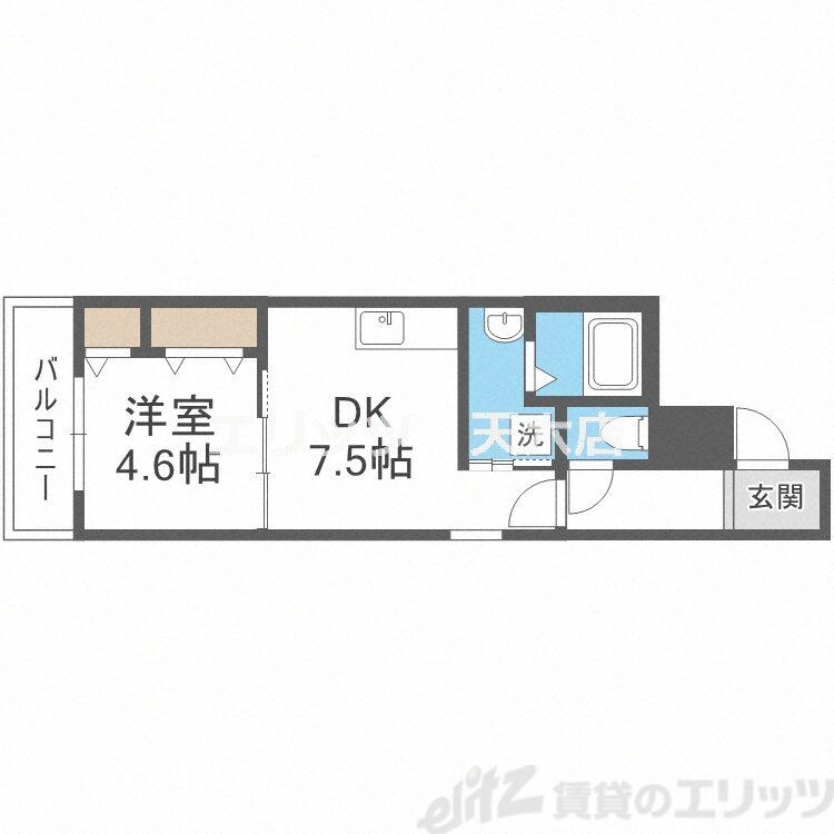フジパレス上新庄駅北II番館の物件間取画像