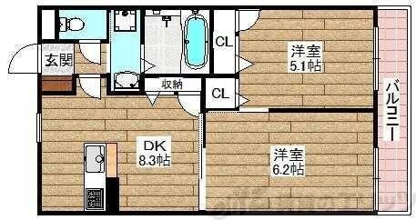 シャーメゾンわかばの物件間取画像