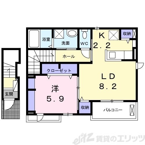 レヴール松ヶ丘の物件間取画像