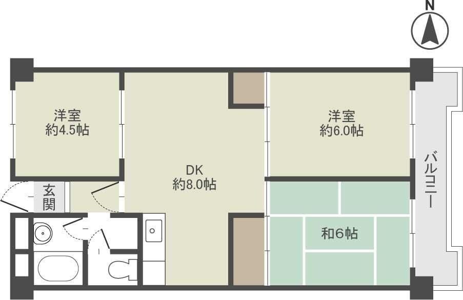 鮎川ハイツの物件内観写真