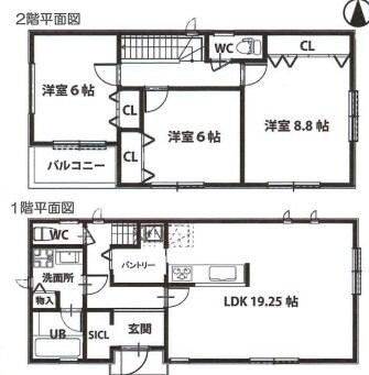 ファミリエ津之江A棟の物件間取画像