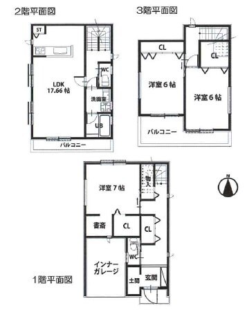 ファミリエ津之江D棟の物件間取画像