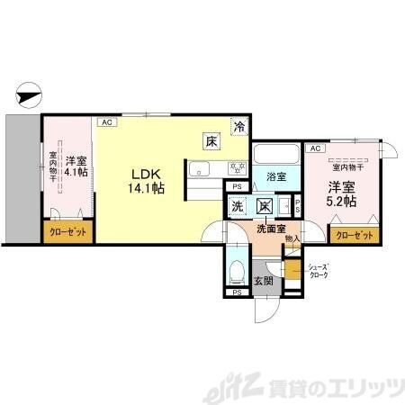 D-residence東五百住町の物件間取画像