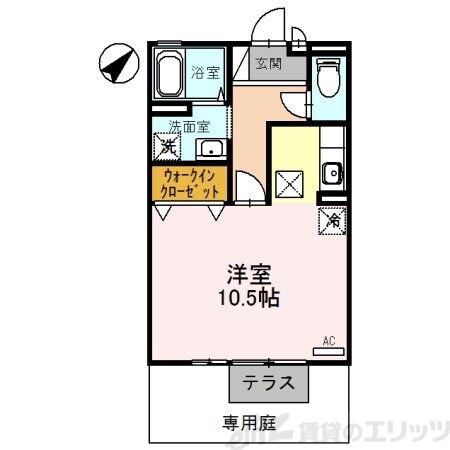 パークサイドヒロツグ B棟の物件間取画像