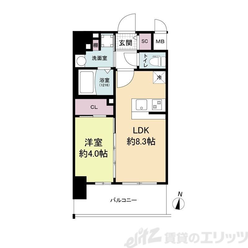 エスリードレジデンス梅田グランゲートの物件間取画像