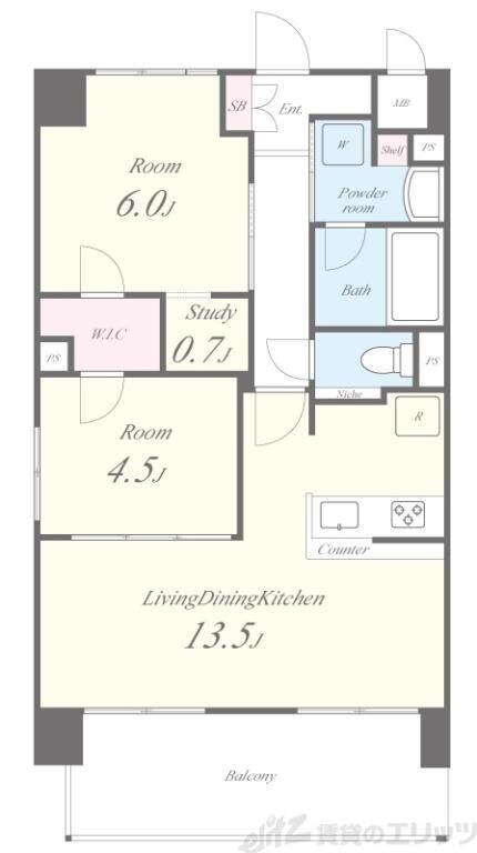 Fujiman南森町の物件間取画像