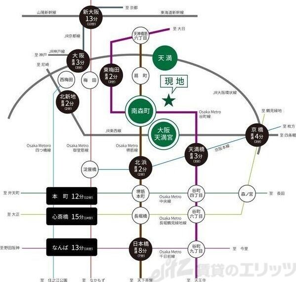 ルフォンプログレ南森町の物件内観写真