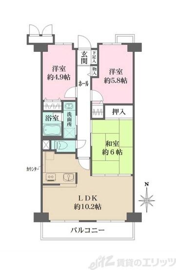 サワン東太田の物件間取画像