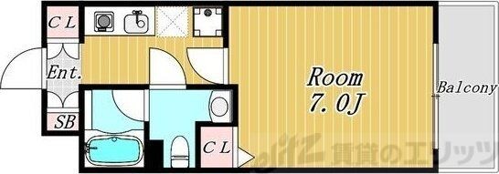 ハピネス江坂の物件間取画像