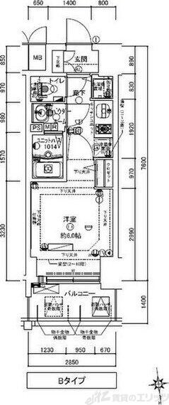 プレサンス天満橋チエロの物件間取画像