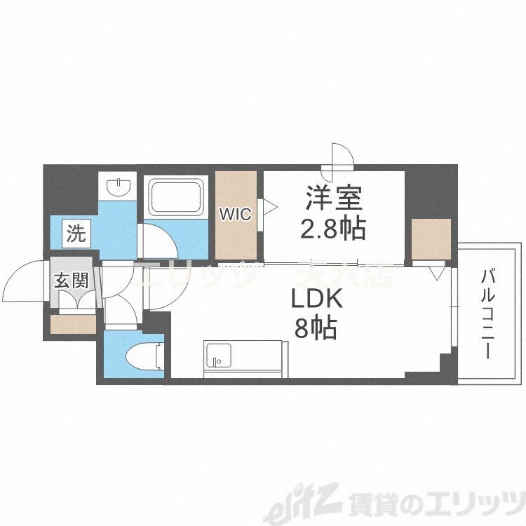 シーズンフラッツ梅田NORTHの物件間取画像