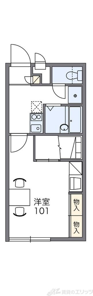 レオパレスBELISTA鳥飼の物件間取画像
