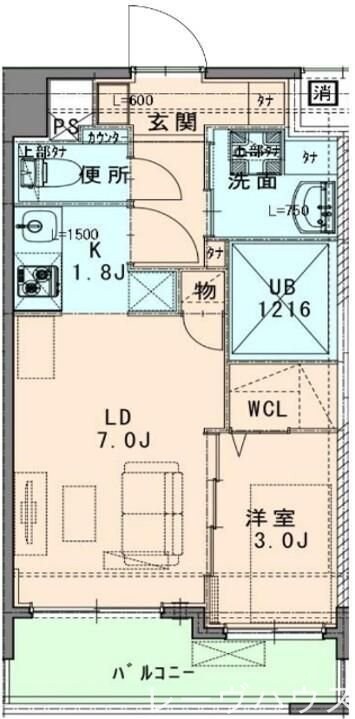 ヴィラージュ高宮の物件間取画像