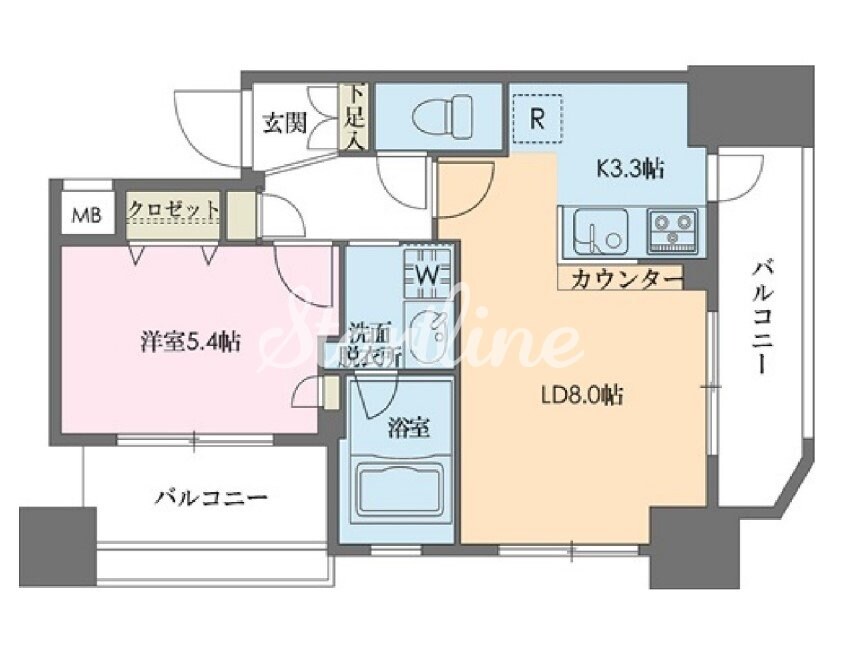 ドゥーエ新川の物件間取画像