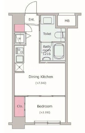レジディア新川の物件間取画像
