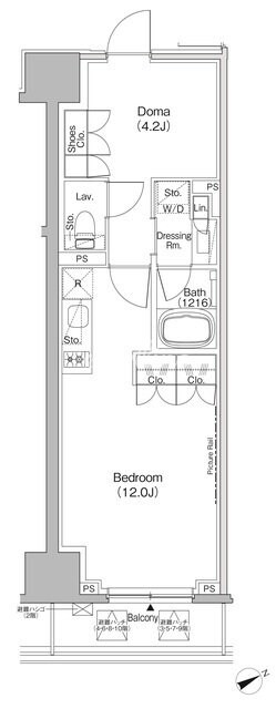 ザ・パークハビオ日本橋茅場町の物件間取画像