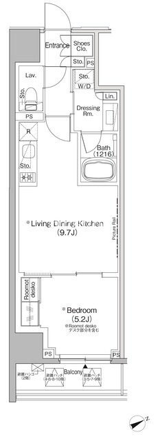 ザ・パークハビオ日本橋茅場町の物件間取画像