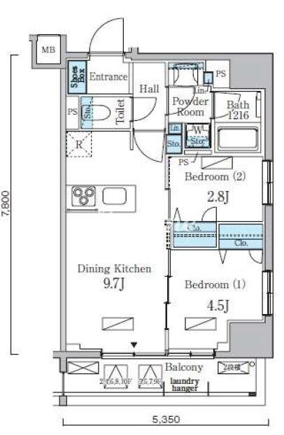 リビオメゾン日本橋浜町公園の物件間取画像