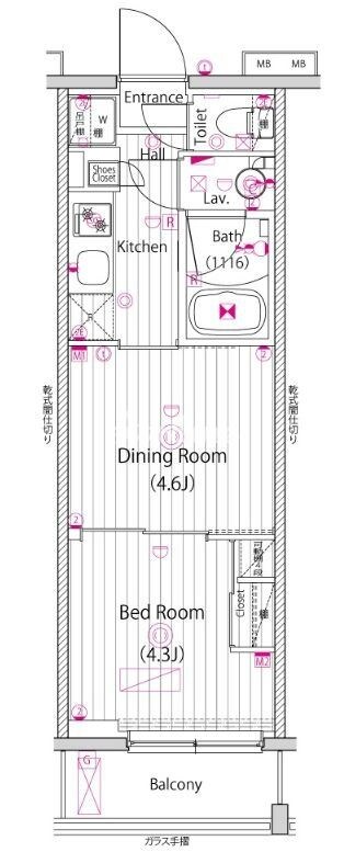 ガーラヴィスタ水天宮前の物件間取画像