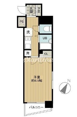 スカイコート日本橋浜町の物件間取画像