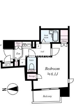メインステージ日本橋箱崎IIの物件間取画像