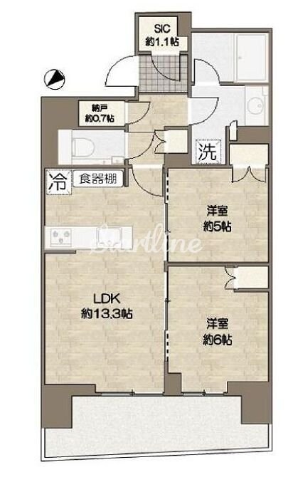 晴海フラッグ サンビレッジ B棟(HARUMI FLAG)の物件間取画像