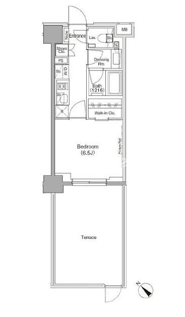 ザ・パークハビオ月島フロントの物件間取画像