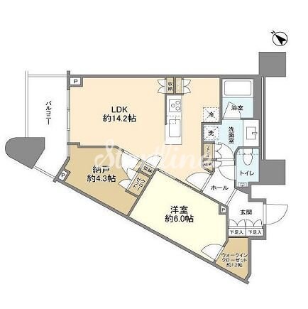 パークタワー勝どきサウスの物件間取画像