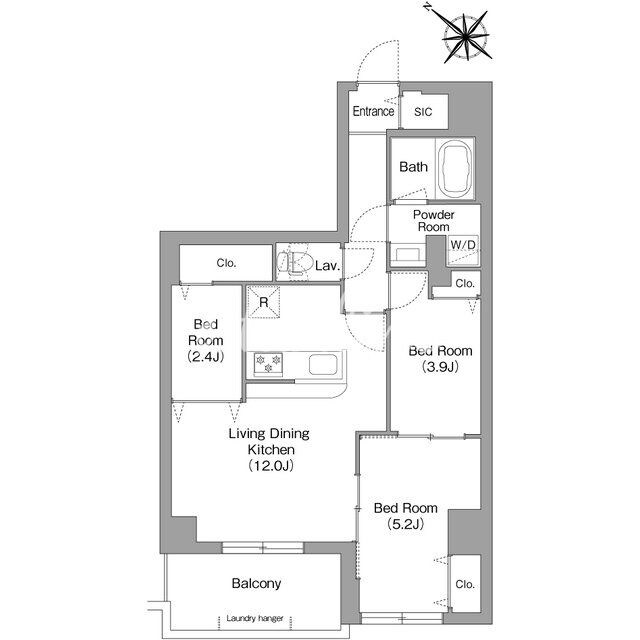コンフォリア・リヴ豊洲キャナルの物件間取画像