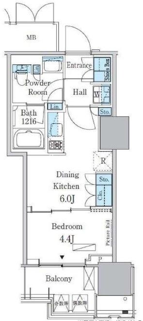 晴海フラッグ ポートビレッジ A棟(HARUMI FLAG)の物件間取画像