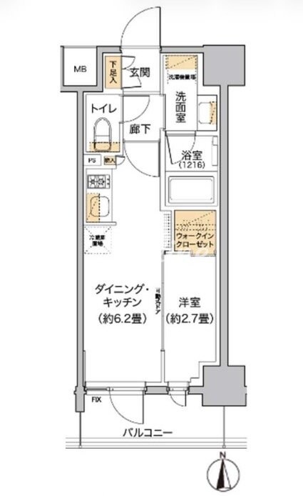 リビオメゾン木場の物件間取画像