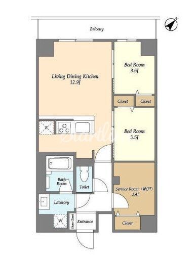 グランカーサ西葛西の物件間取画像