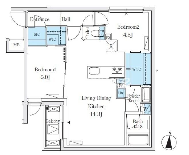 ソラシアレジデンス亀戸の物件間取画像