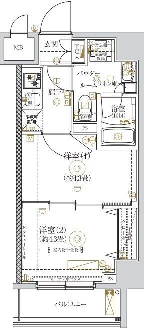ガリシア亀戸の物件間取画像