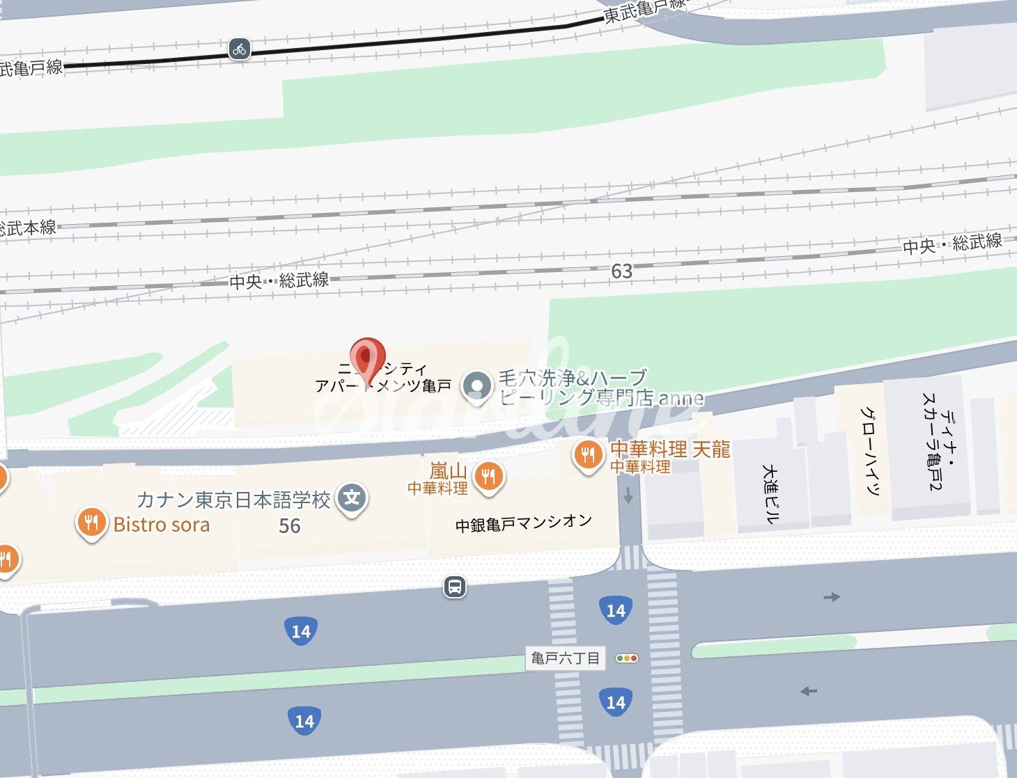 ニューシティアパートメンツ亀戸の物件内観写真