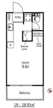 クレジデンス神谷町の物件間取画像