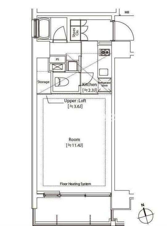 カスタリア中延の物件間取画像