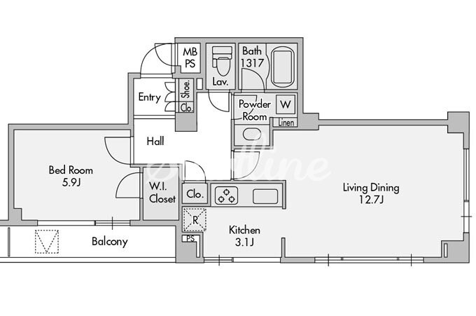 プライムアーバン赤坂の物件間取画像