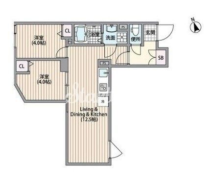 HJクラウンIの物件間取画像