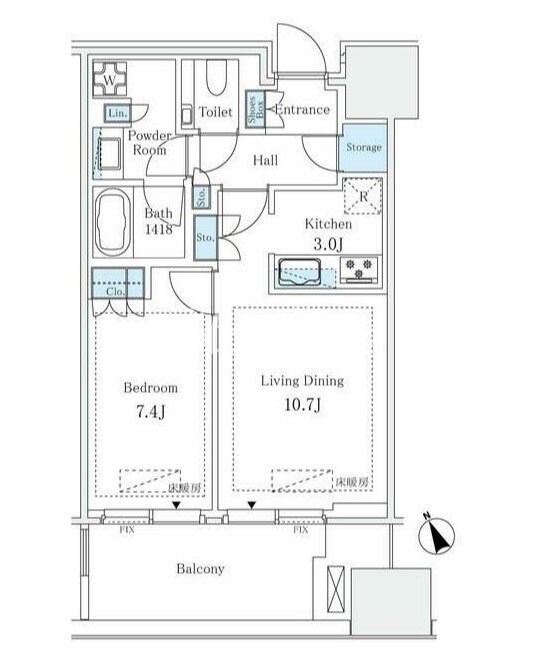 麻布台ヒルズレジデンスB棟の物件間取画像