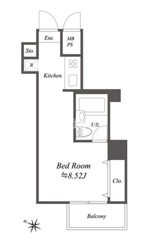 メゾン・ド・ヴィレ麻布台の物件間取画像