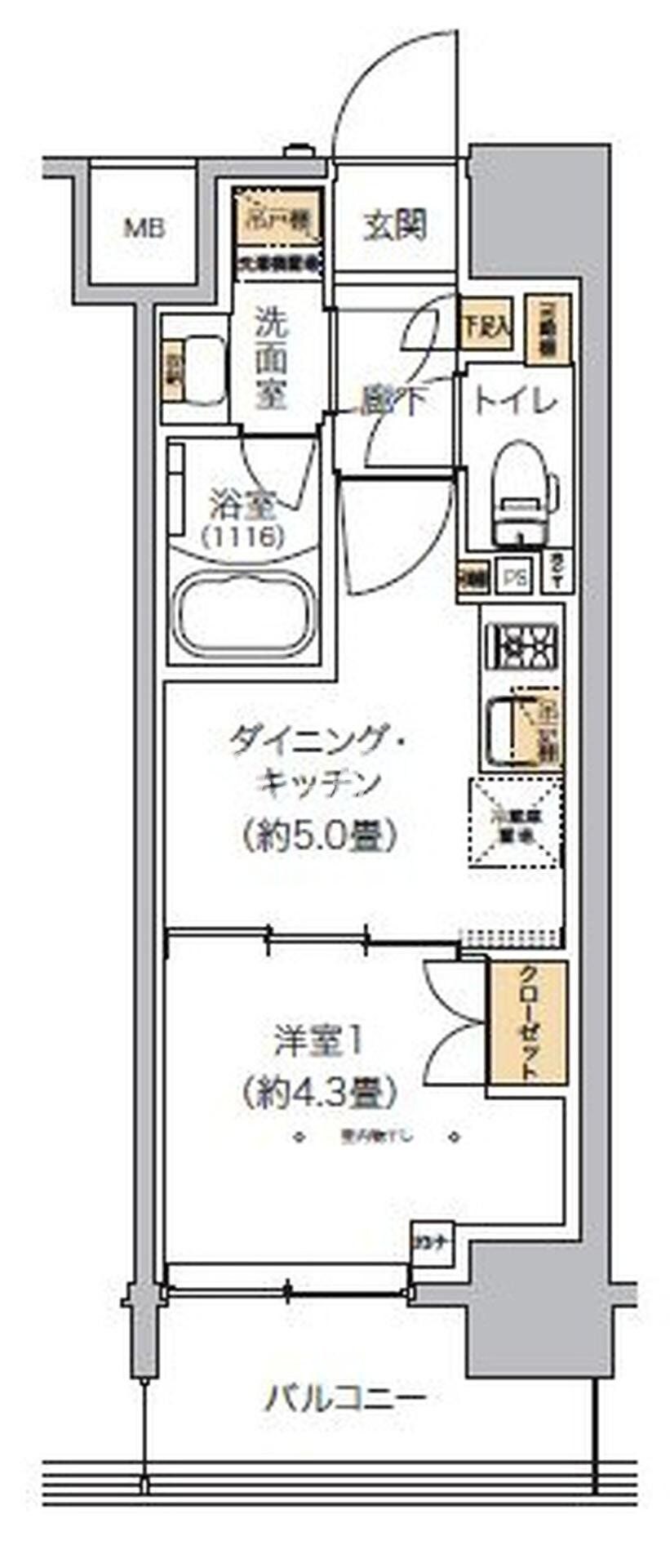 リビオメゾン芝浦の物件間取画像