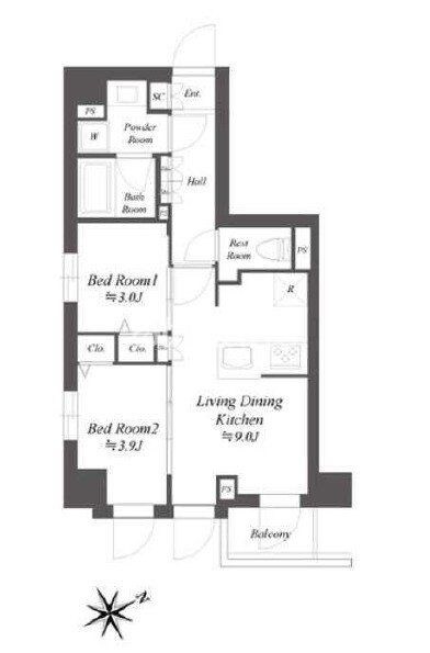 ブランシエスタ品川大井町パークエッジの物件間取画像