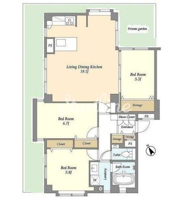 高輪ハイツの物件間取画像