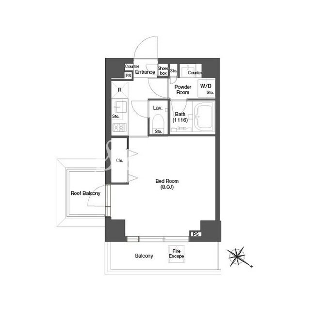 ディームス目黒行人坂の物件間取画像